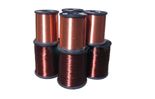 Enamelled purple copper wire